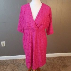 Torrid Pink Lace dress - Pockets